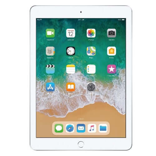 apple-ipad-with-touchscreen-display-and-home-screen-apps-in-silver-color